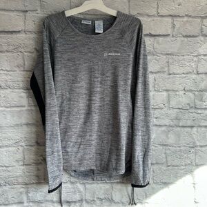 PREOWNED BOEING LONG SLEEVE GREY SHIRT TIE SIDES SIZE MEDIUM M